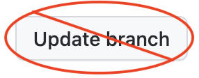 Screenshot of a GitHub UI button that says “Update branch”